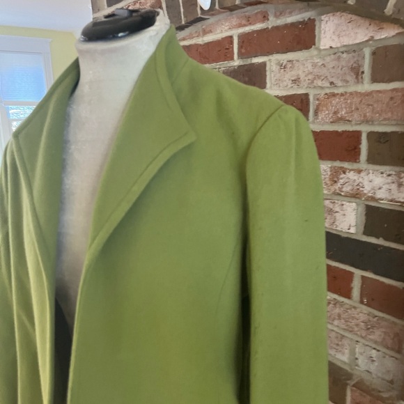 MAINBOCHER Green Cashmere Wool Vintage Open Jacket Size 10 - Picture 5 of 9